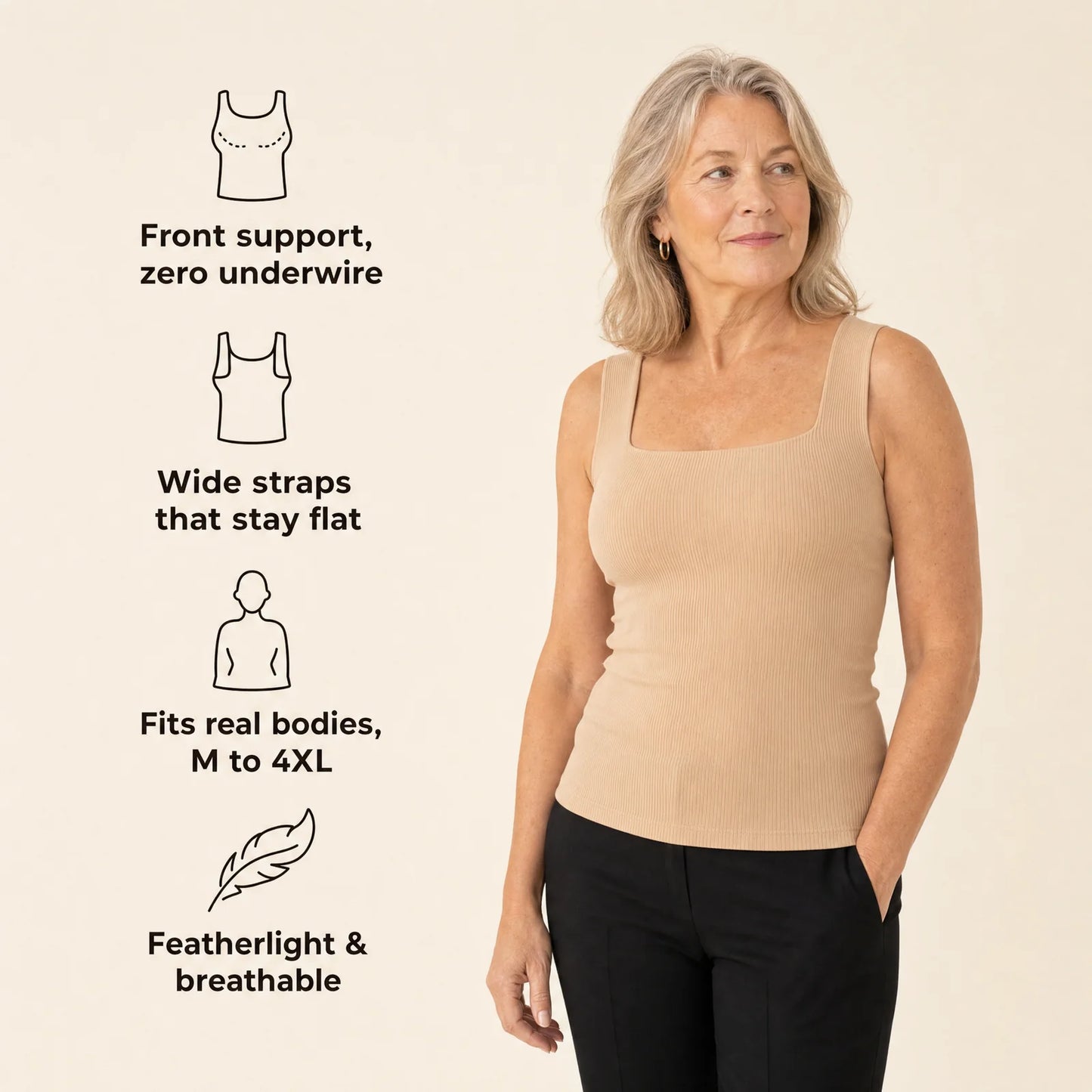 Curve Compression Front-Support Bra Tank (INTL)