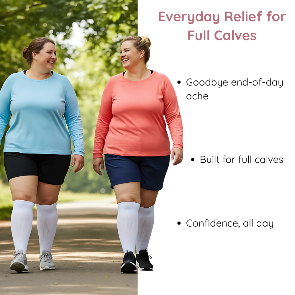 CurveCompression™ Wide-Calf Everyday Relief (15–19 mmHg)