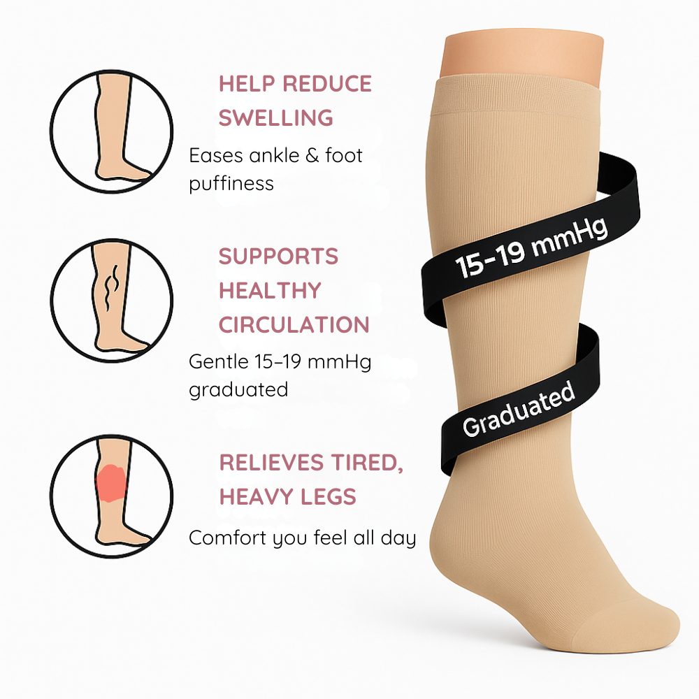 CurveCompression™ Wide-Calf Everyday Relief (15–19 mmHg)