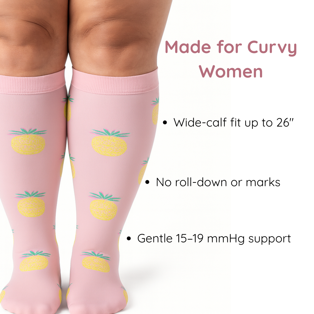 CurveCompression™ Wide-Calf Everyday Relief (15–19 mmHg)