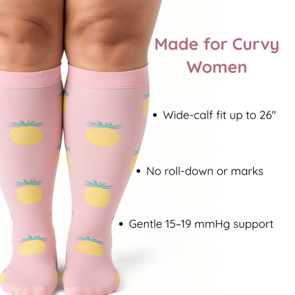Curve Compression™ Wide-Calf Compression Socks