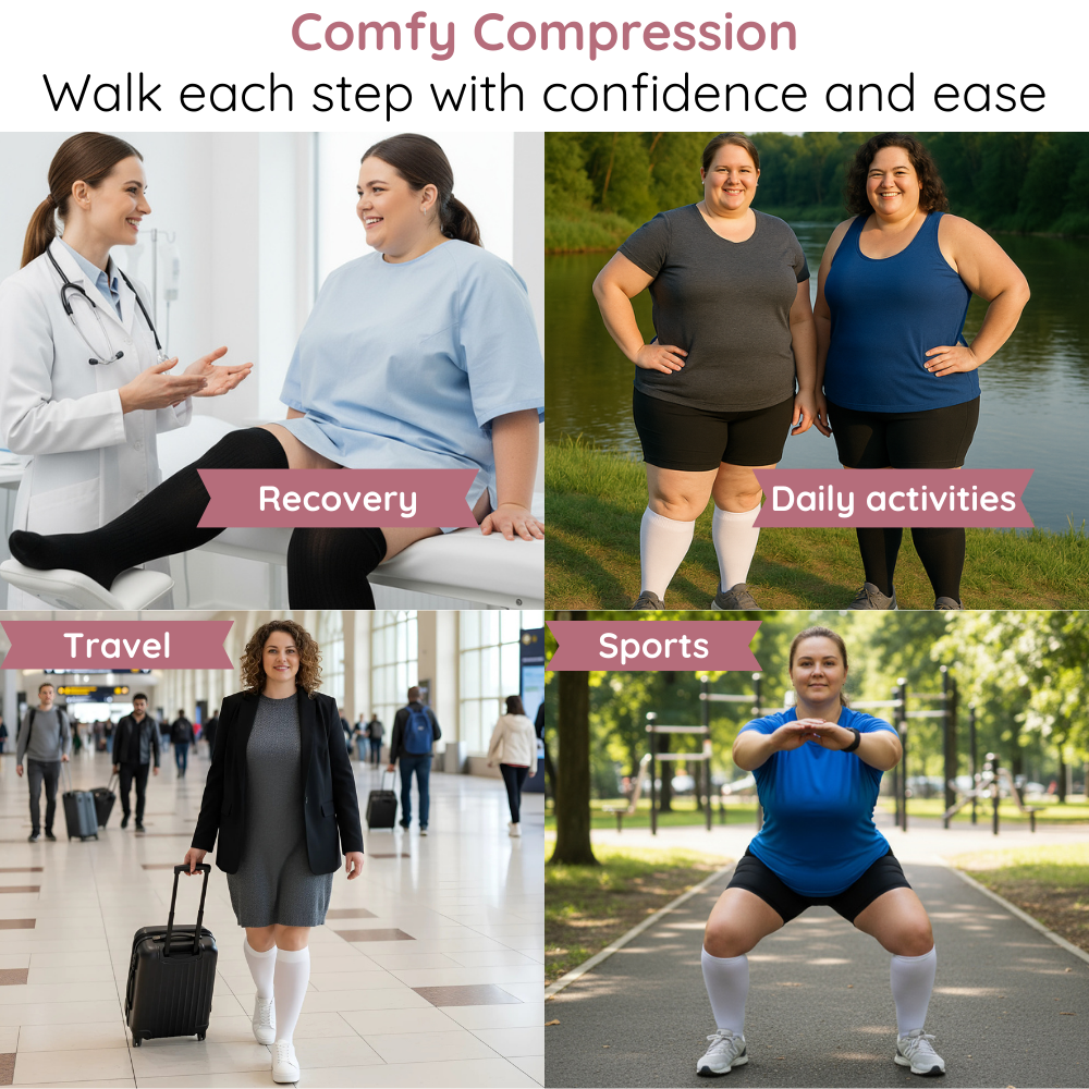 CurveCompression™ Wide-Calf Everyday Relief (15–19 mmHg)
