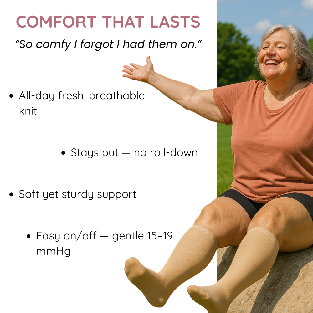 CurveCompression™ Wide-Calf Everyday Relief (15–19 mmHg)