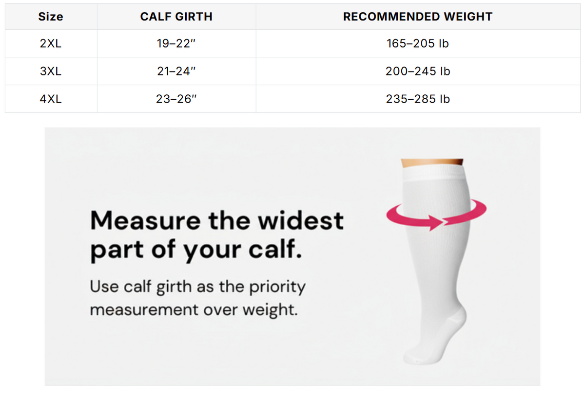 Curve Compression™ Wide-Calf Compression Socks