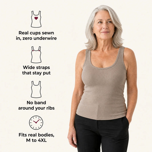 Scoop-Neck Bra Tank benefits