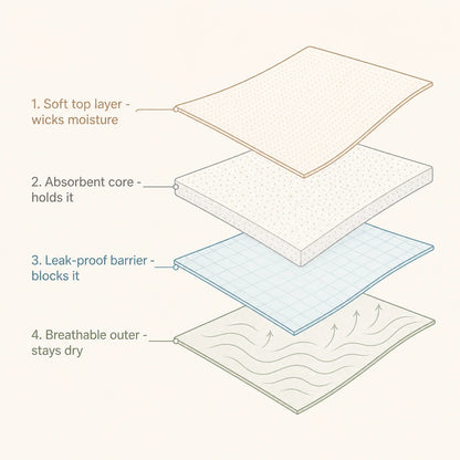 The four absorbent layers