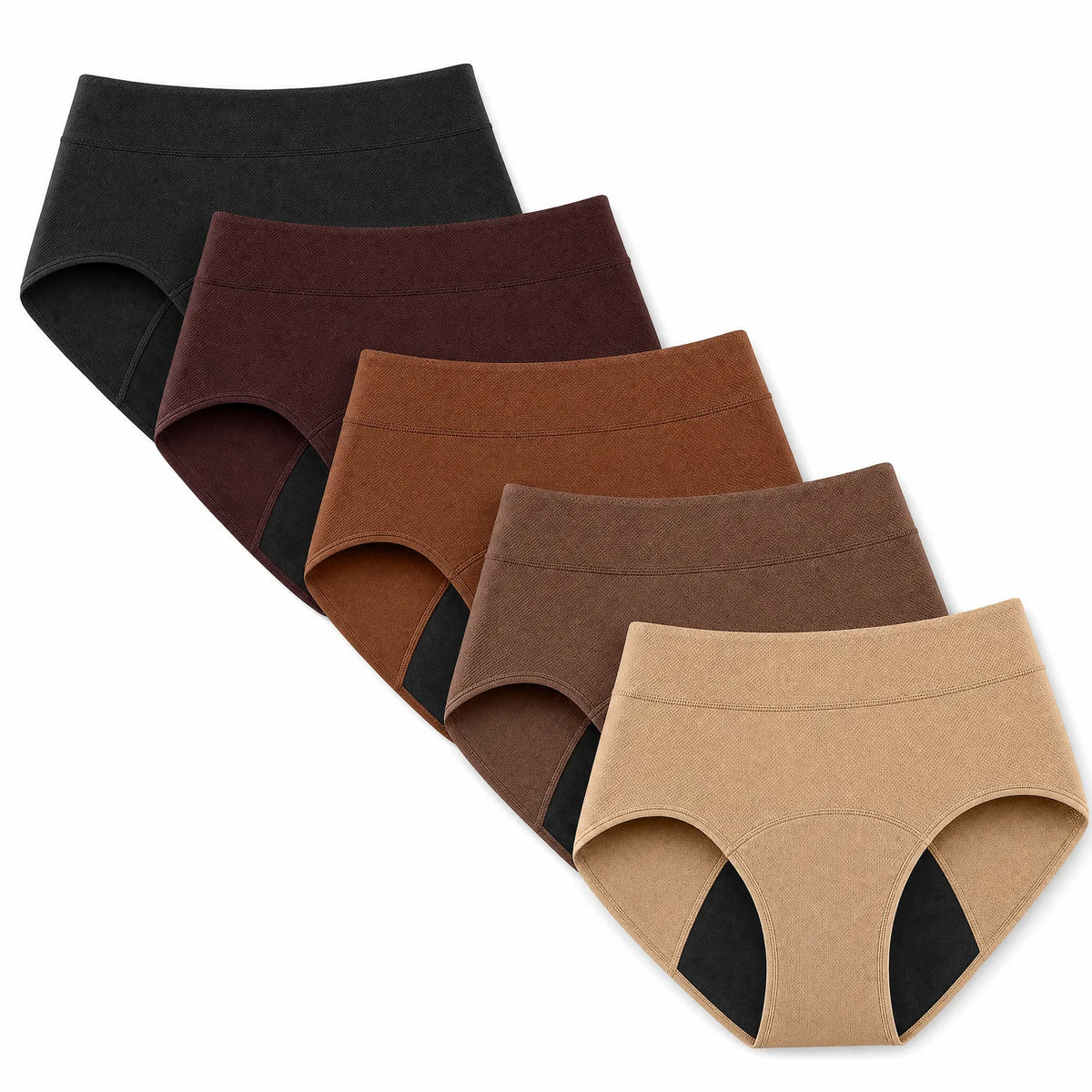 Five colours, XS to 4XL