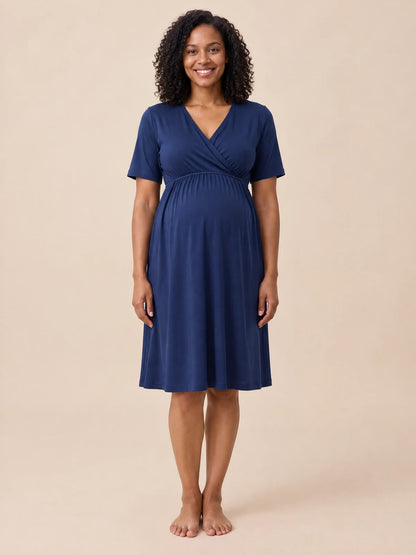 Luna gown in navy blue