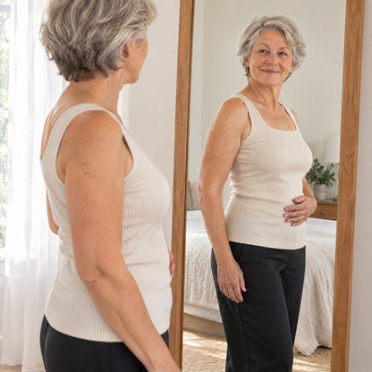 Front-Support Bra Tank worn at home
