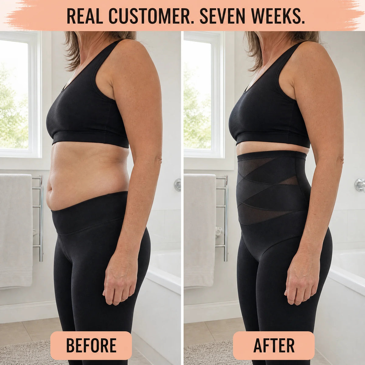Real customer, seven weeks - before and after