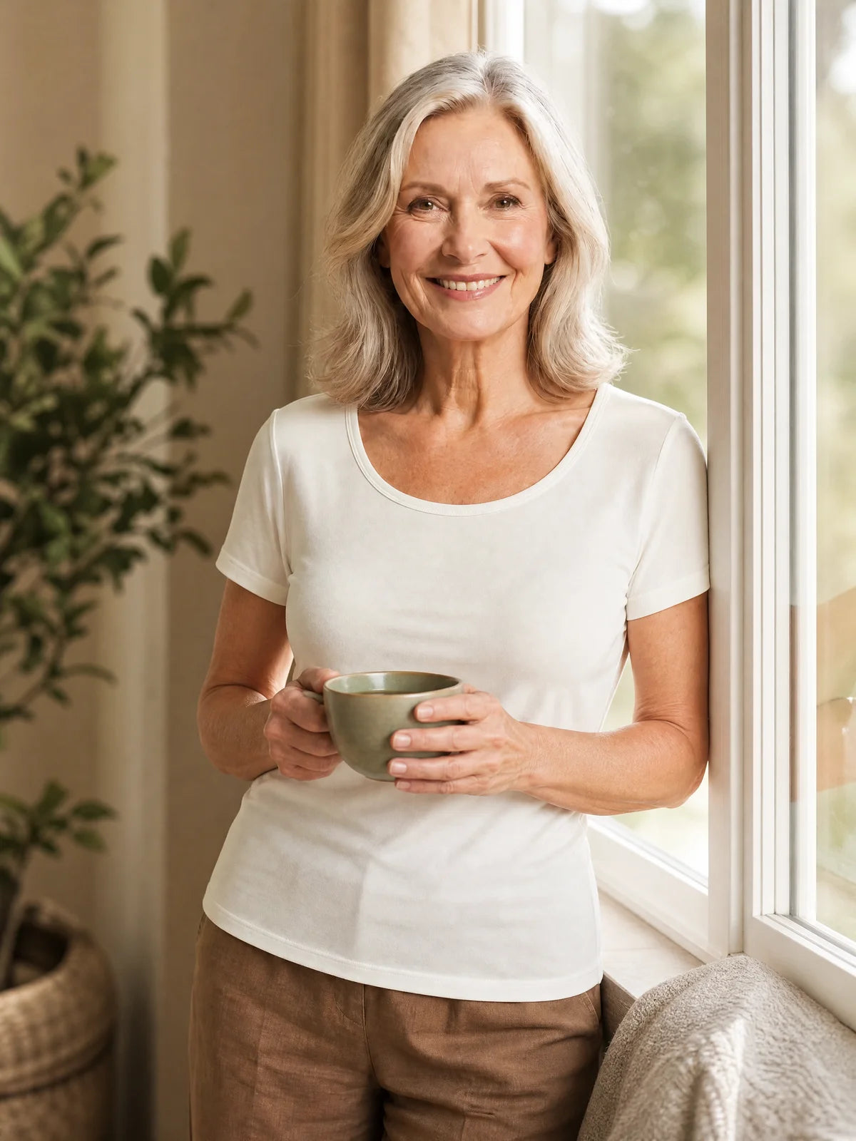 Morning comfort in the Bra Tee