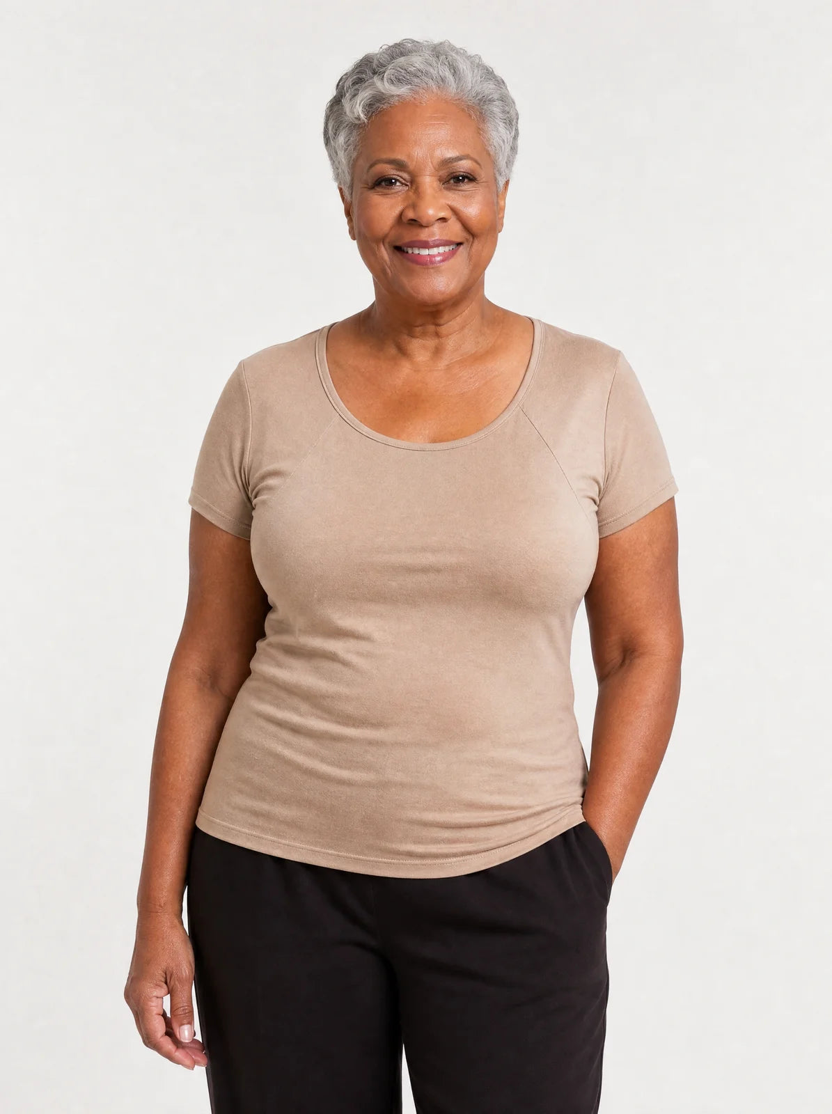 Bra Tee on a plus-size body