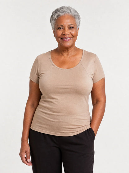 Bra Tee on a plus-size body