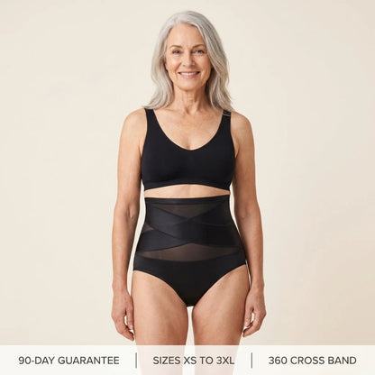 90-day guarantee, sizes XS to 3XL, 360 degree cross band