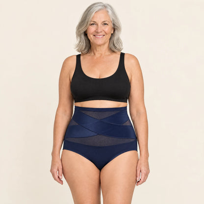 Navy Blue Sculpt Brief - worn