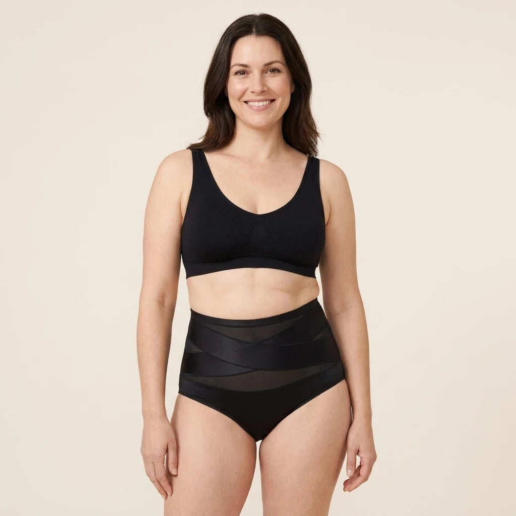 Black Post-Partum Brief - worn